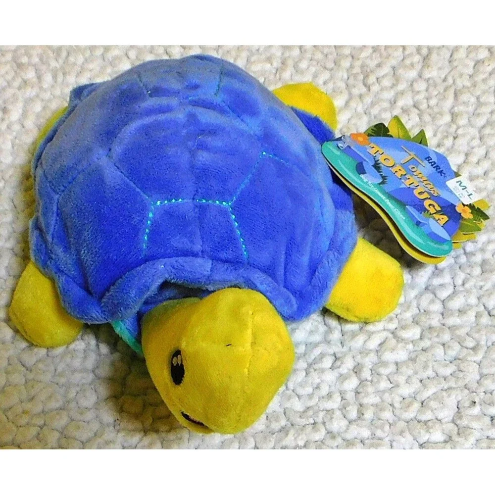Bark Box Tomas Tortuga Plush Turtle M-L Treat Trap Dog Toy HTF Pet RARE